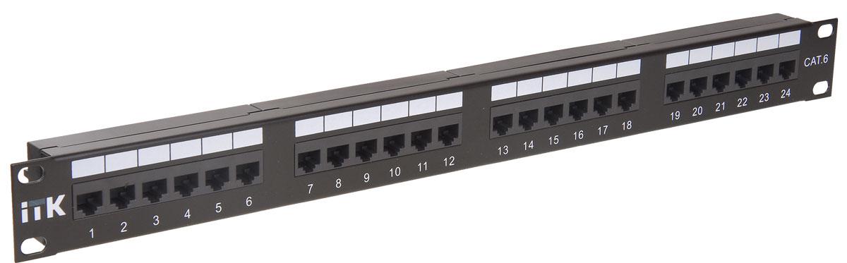 ITK 1U патч-панель кат.6 UTP, 24 порта (Dual IDC)