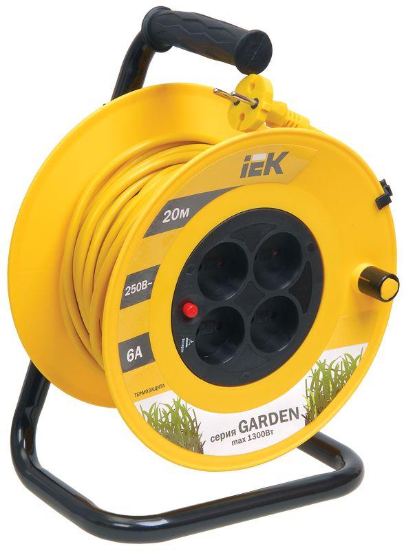 Катушка УК20 с термозащитой 4 места 2P/20м 2х0,75мм2 GARDEN IEK