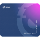 Lorgar Main 135, Gaming mouse pad, High-speed surface, Purple anti-slip rubber base, size: 500mm x 420mm x 3mm, weight 0.41kg